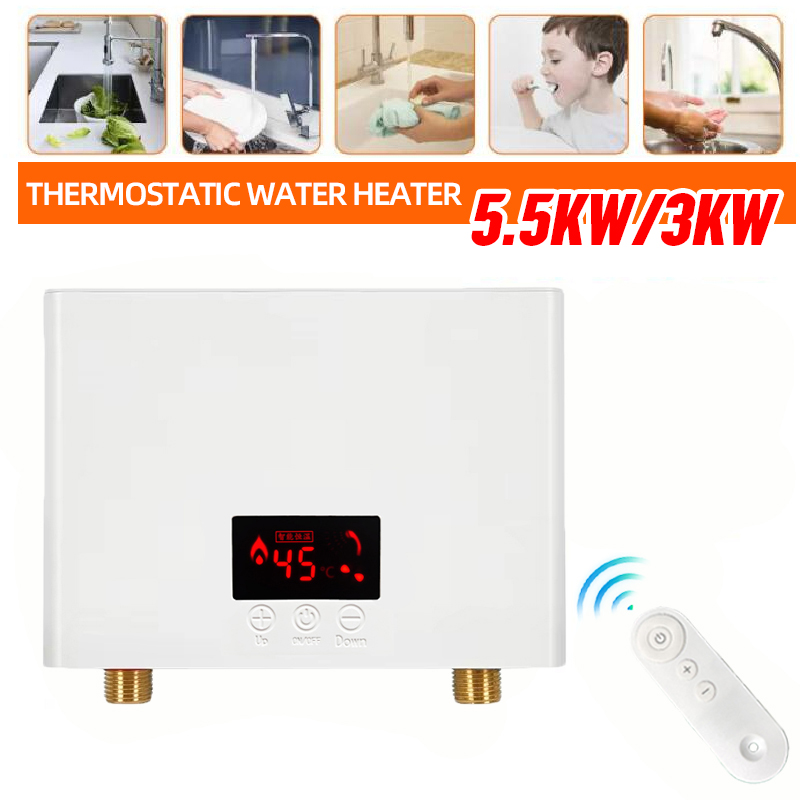 5500 ワット/3000 ワットインスタント給湯器壁掛け電気温水器浴室温水シャワーと家庭のキッチン暖房 220 V