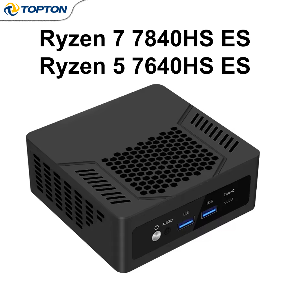 TOPC ゲーミングミニ PC AMD Ryzen 9 6900HX ES R7 7840HS ES エンジニアリングサンプル USB4.0 2xDDR5 Windows 11 Pro Nuc ミニコンピュータ WiFi6