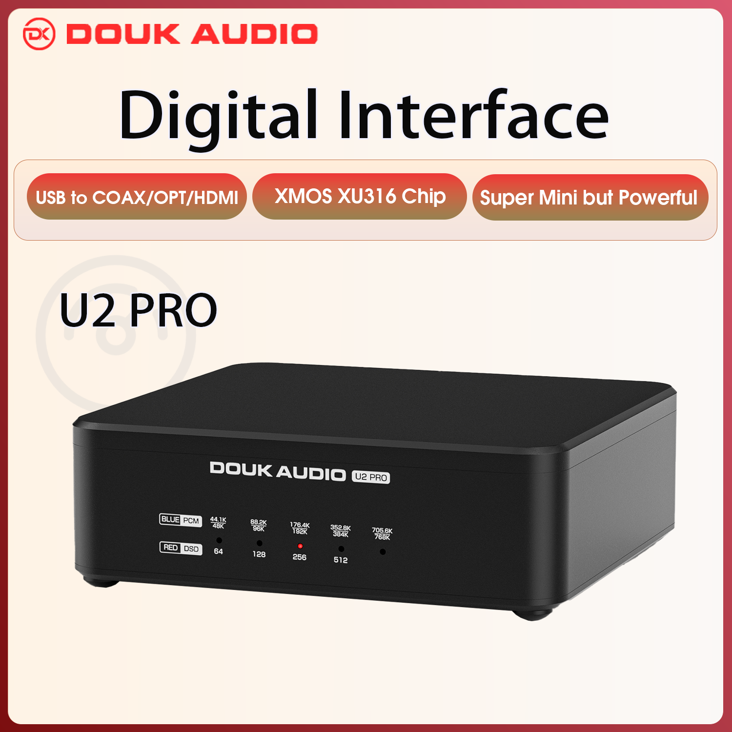 Douk Audio U2PRO USB デジタル インターフェイス: XMOS XU316 DDC コンバーター、DAC / PS5 / スイッチ用の光/同軸/I2S 出力