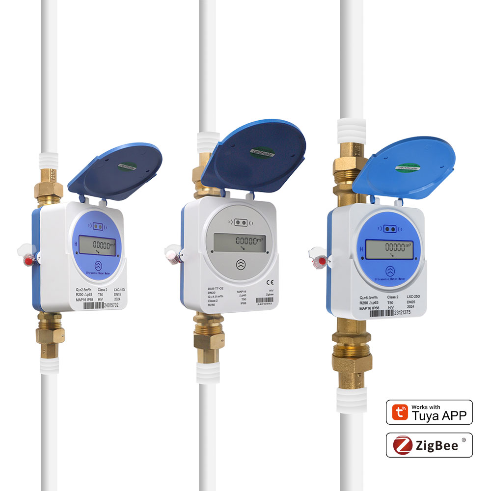 Zigbee スマート超音波水道メーター LCD ディスプレイ水量流量消費量測定 IP68 DN15 DN20 DN25 Tuya で動作