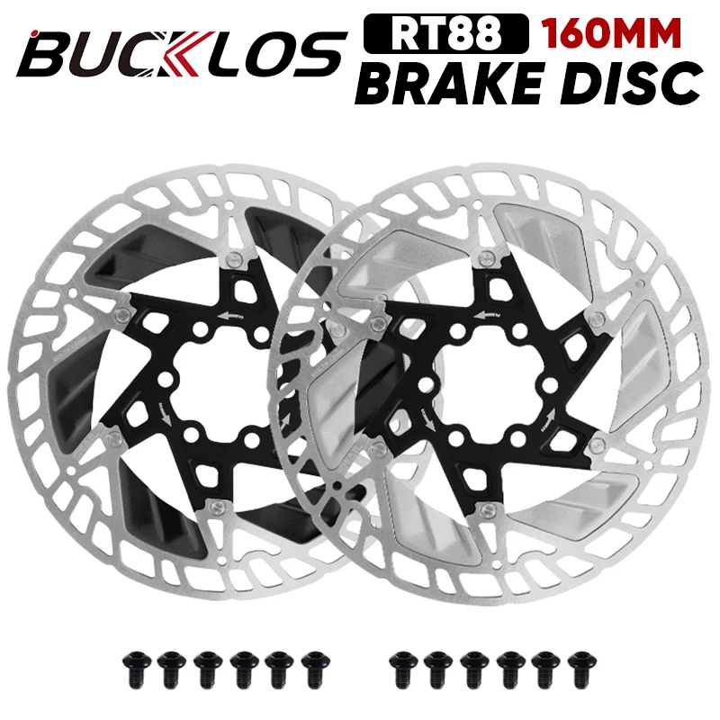 BUCKLOS RT88 MTB ディスクブレーキローター 160 ミリメートル高強度ロードマウンテンバイクブレーキディスク放熱油圧ブレーキディスク部品