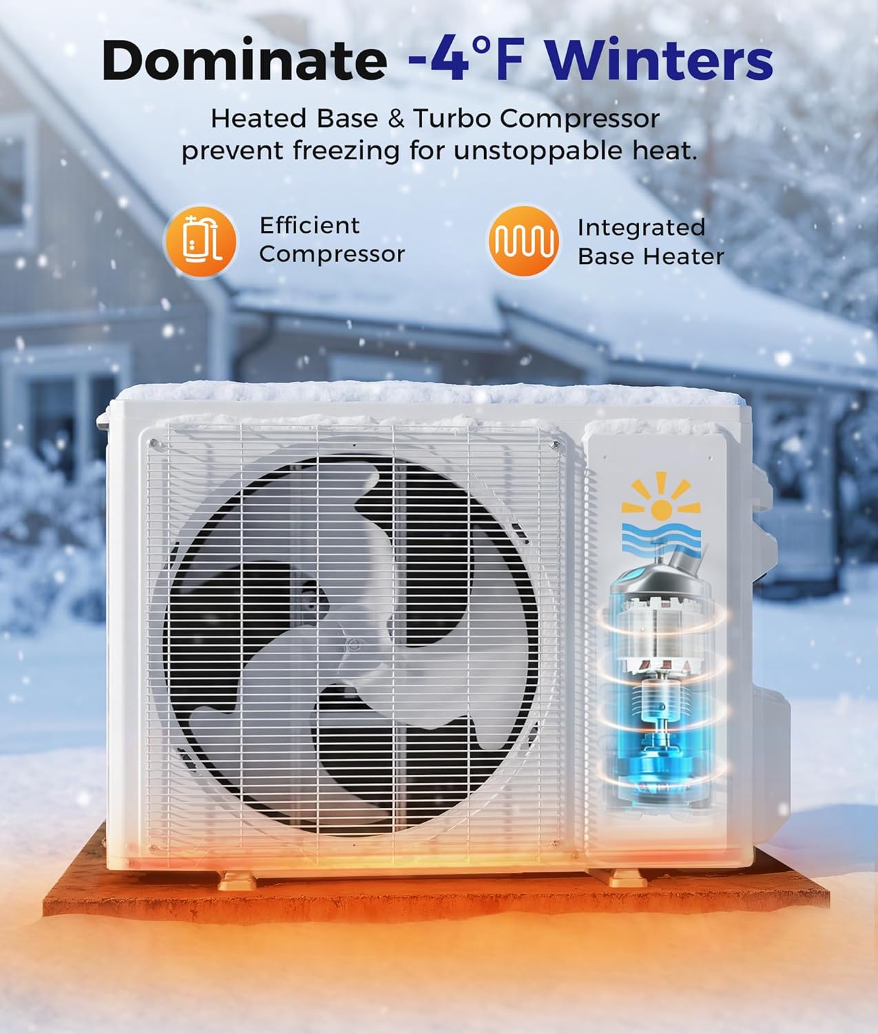ミニスプリットエアコン - 17000 BTU ダクトレスミニスプリット AC/暖房システム、230V 17 SEER2、プリチャージインバーター、カスタマイズ