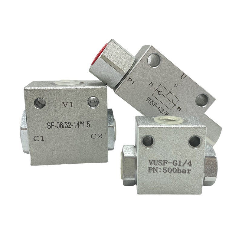 建設機械用油圧モータ用油圧三方シャトルバルブ VUSF-G1/4 G3/8 G1/2 G3/4 G1