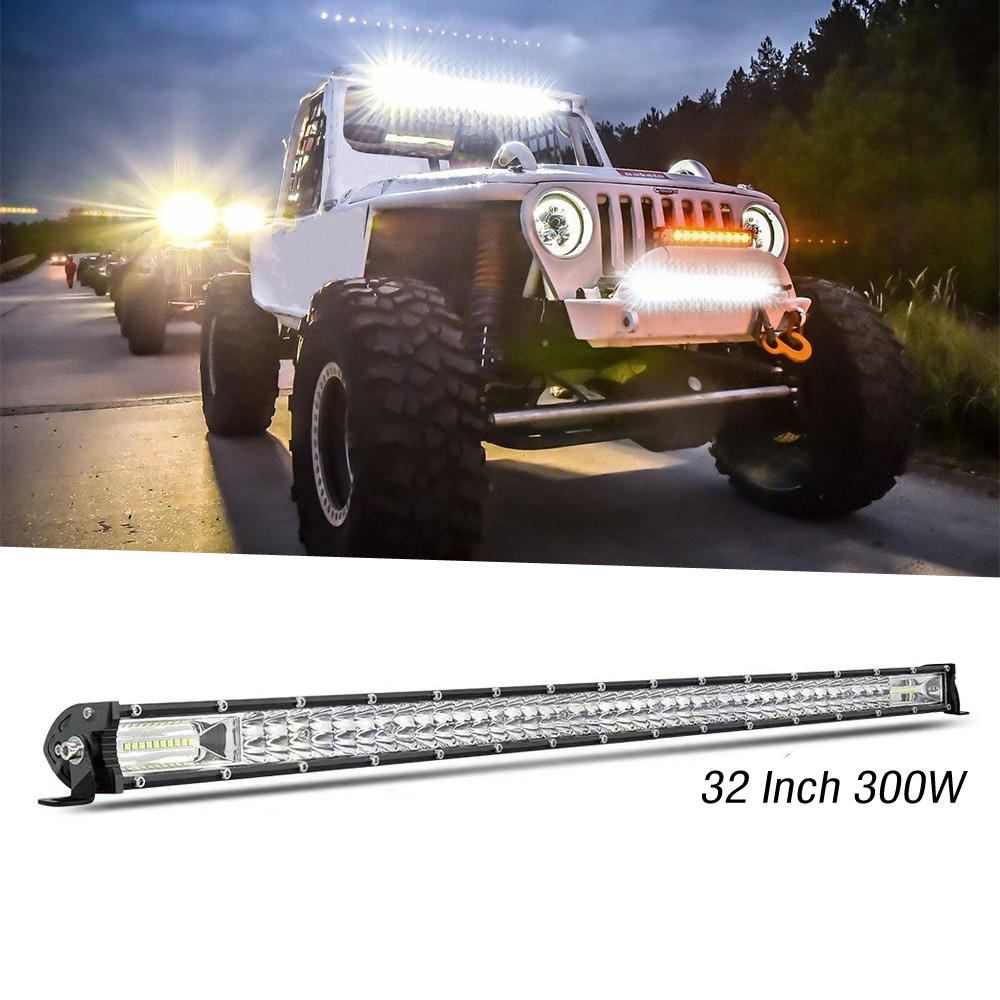 LED ライトバー/ワークライト 15''20''32'' インチ 12D 60W 120W 180W スーパースリムオフロード LED バーフォグランニングトラクター 4X4 オフロード 4WD ATV トラック LED ワークライト 12V 24V