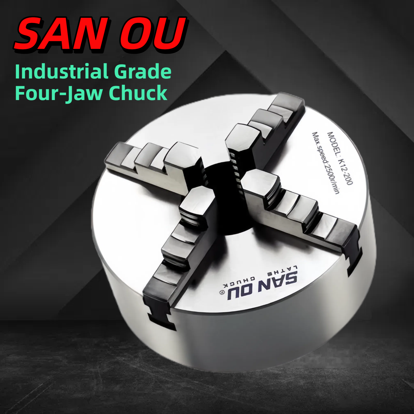80/100/125mm Precision 4-Jaw Self-Centering Lathe Chuck - Iron & Steel Wide Clamping Range Automatic Centering for Machine Tools