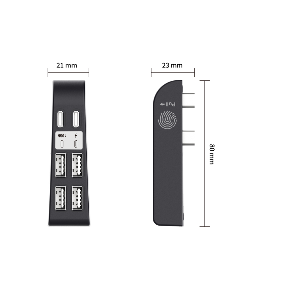 PS5Slim USB 2.0 ハブ用データ転送エクステンダー P5Slim USB スプリッター用