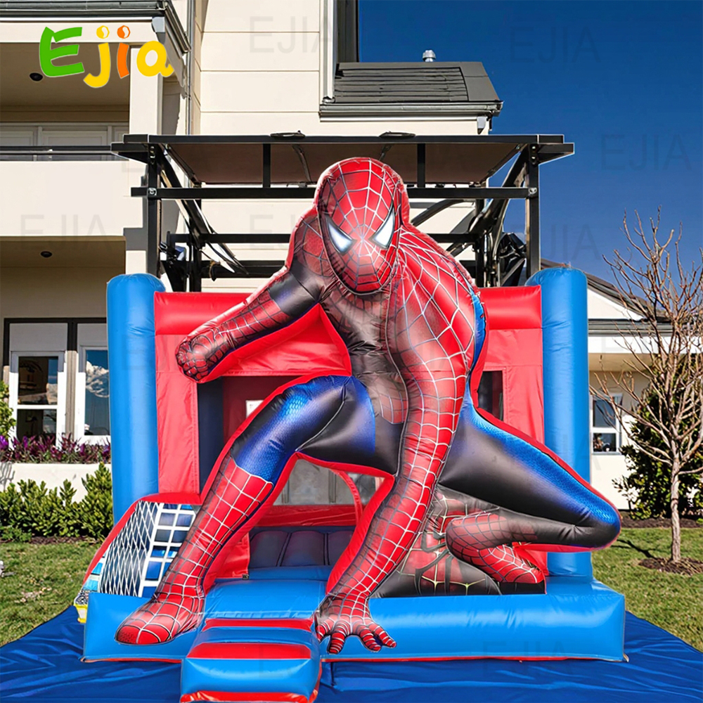 在庫 13 フィート 3D 漫画商用グレードインフレータブルバウンスハウス子供屋外屋内誕生日パーティー用の柱の内側、レンタル