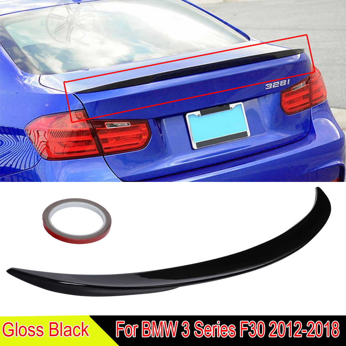 Magickit Bmw 3 シリーズ F30 F80 320i 340i 316d 330d 2012-2018 MP スタイルリアトランクリップウイングダックテール Spolier カーアクセサリー
