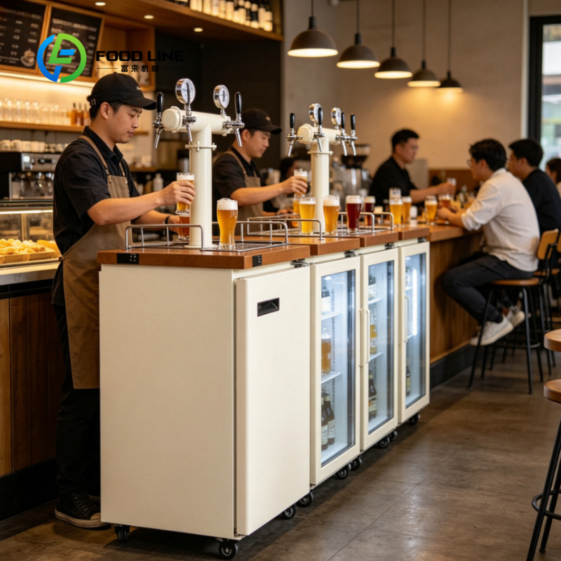 カスタマイズされたクラフトビールディスペンサードラフトビールマシンオールインワン空冷ビールマシン高級醸造空冷マシン