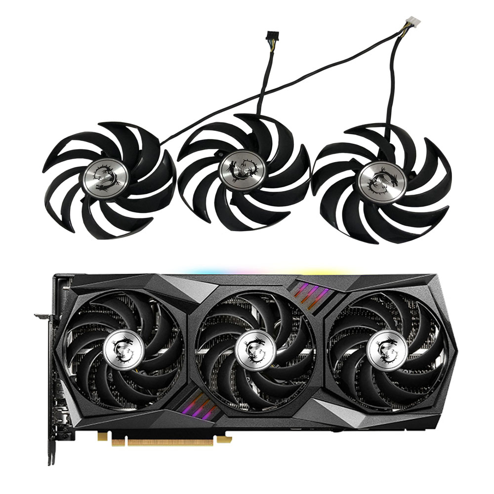 PLD09210S12HH、PLD09210B12HH、ビデオVGAクーラーファン、MSI RTX 3070 3080 3090 Ti GAMING X TRIO SUPRIM-X用、GPUグラフィックカード冷却