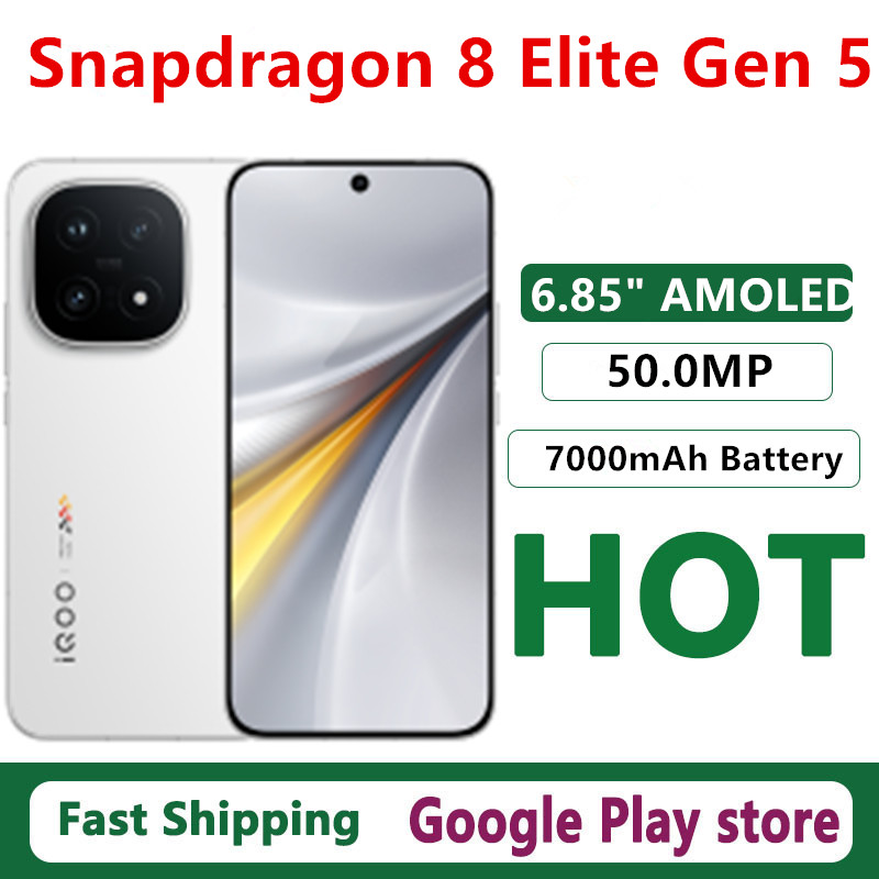 オリジナル Vivo Iqoo 15 携帯電話 Snapdragon 8 Elite Gen 5 OTA 6.85 "AMOLED 50.0MP カメラ 7000mAh 100 ワット充電 IP69 防水