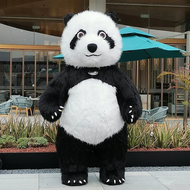 Cute Plush Inflatable Giant Panda Mascot Costume Adults Advertising Halloween Christmas Cosplay Party Cartoon Doll Outfits