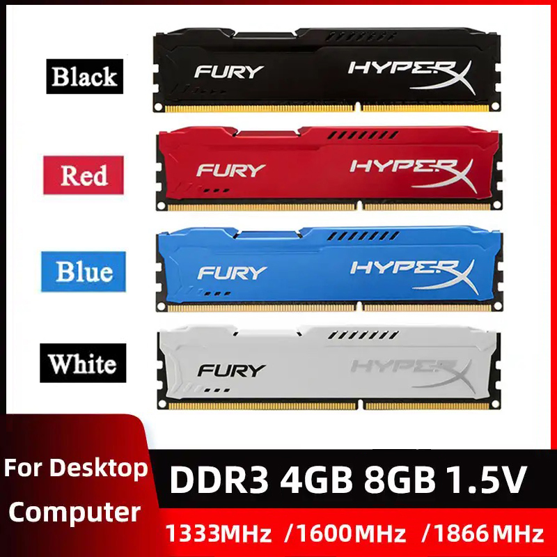 HYPERX DDR4 DDR3 デスクトップ用 RAM 4GB 8GB 1333MHz 1600MHz DIMM メモリ PC RAM Intel  AMD PC3 12800U PC3 10600U 1.5V NON ECC