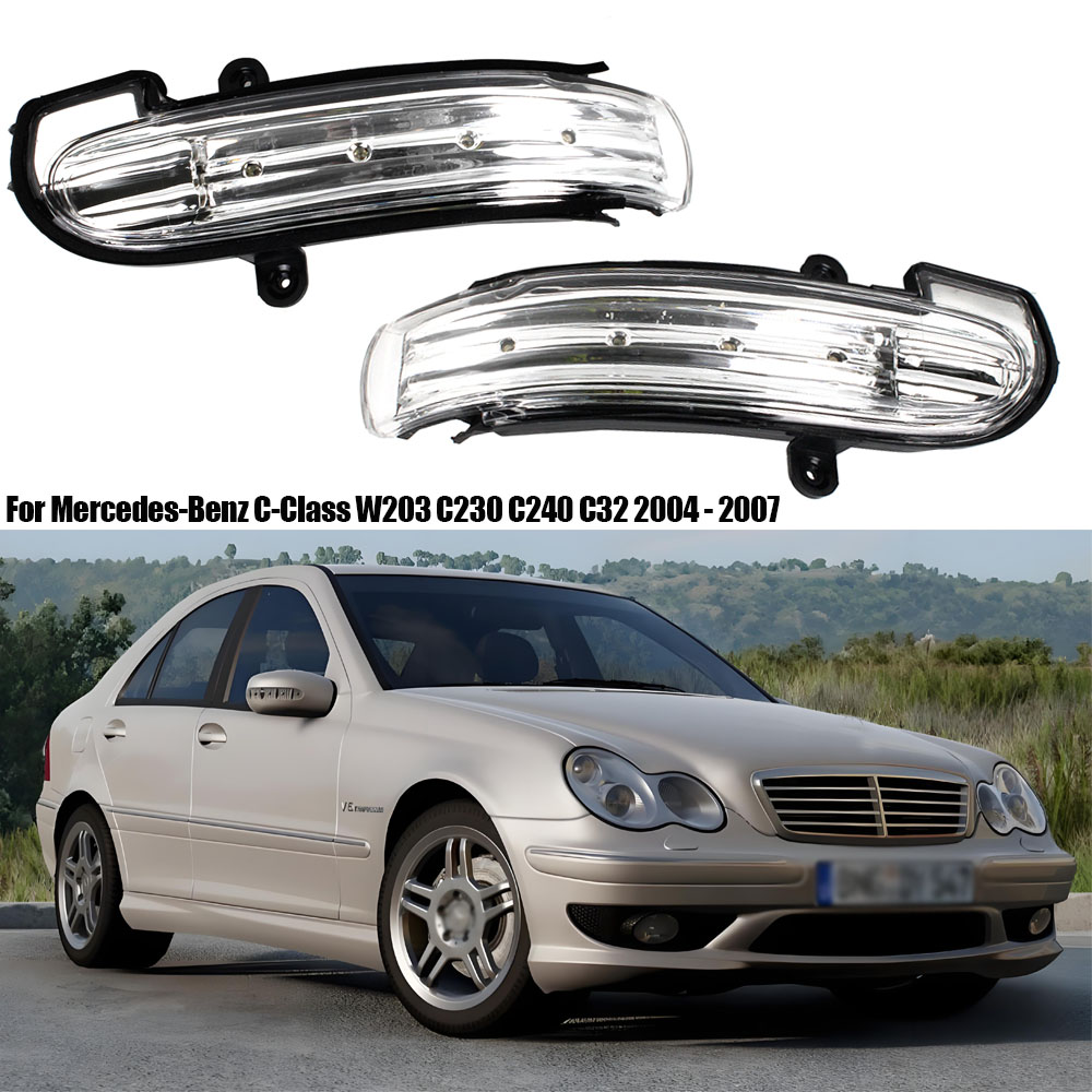 メルセデスベンツ C クラス W203 C230 C240 C32 2004 2005 2006 2007 4 ドア車 LED ミラーターンシグナルライト 2038201521 2038201621