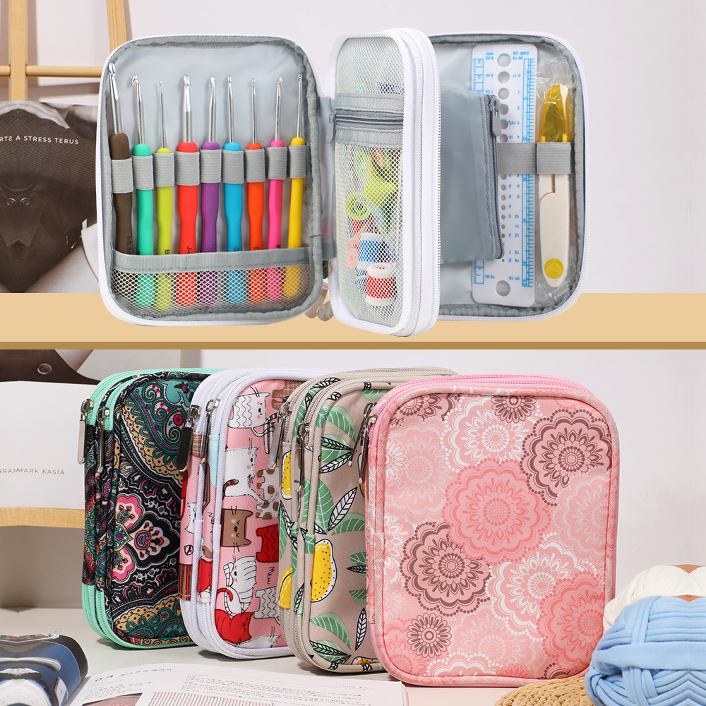 KOKNIT かぎ針編みフックセットかぎ針編み針キット DIY 編み針ステッチニットクラフトマーカーウィービング縫製アクセサリーツール