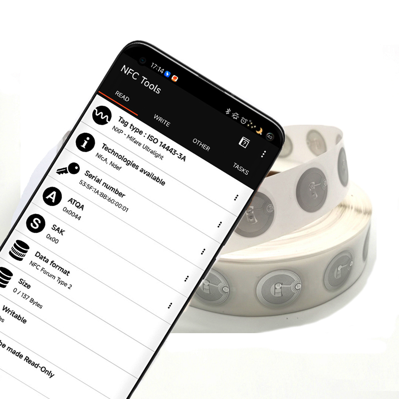 NFC タグラウンド RFID ステッカー Android Phone 用 1K バイト RFID チップ 13.56MHz 書き込み可能および書き換え可能なブランクカード 50/100/500 個