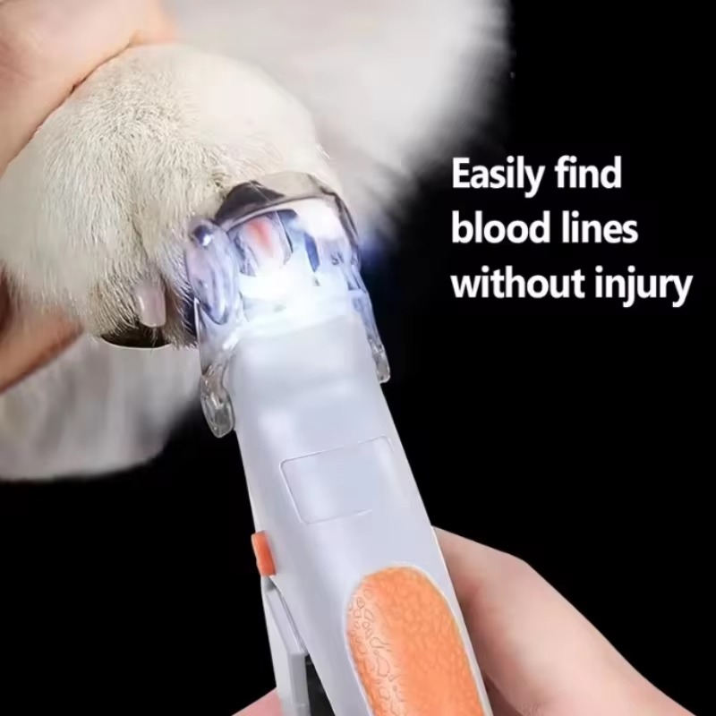 プロのペットの爪切りはさみ LED ライト付き猫犬爪切りツールはさみ爪足爪カッターはさみペット用品