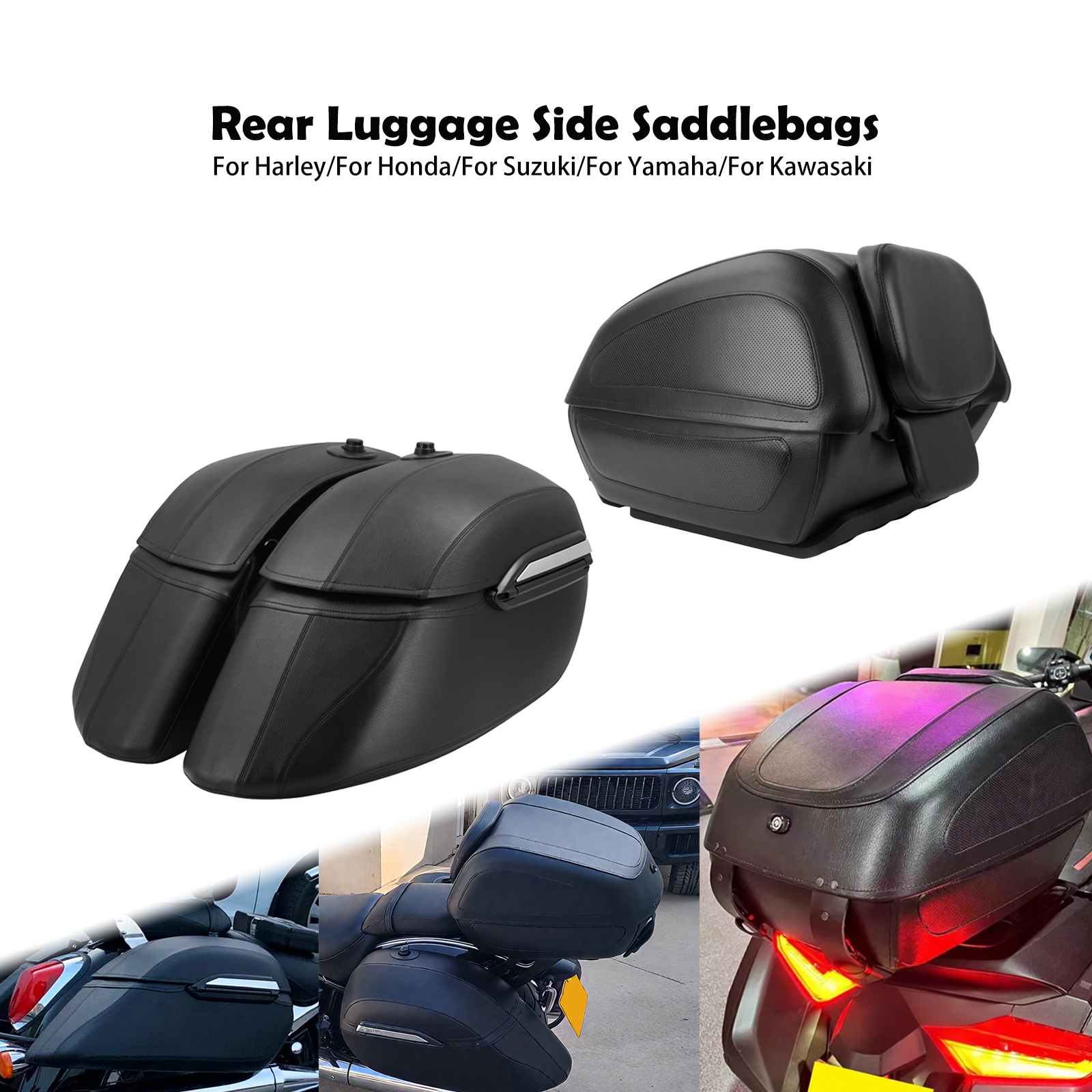 オートバイリアトップサドルバッグサイド荷物トランクバッグボックステールトラベルケースハーレー用ヤマハ用ホンダ用BMW用カワサキ用