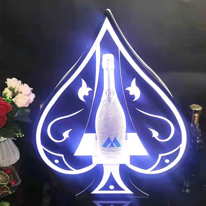 ワインボトルプレゼンター充電式点滅ワインシャンパン栄光緑赤色レーザーライト VIP ワインボトルディスプレイラック