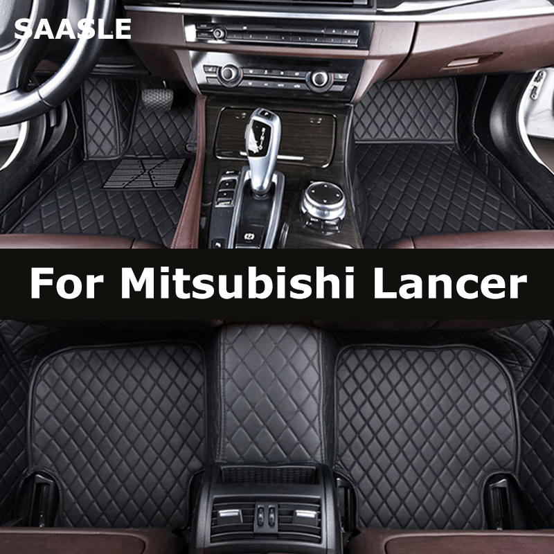 SAASLE カスタム車のフロアマット三菱ランサー自動車カーペット Foot Coche Accessorie