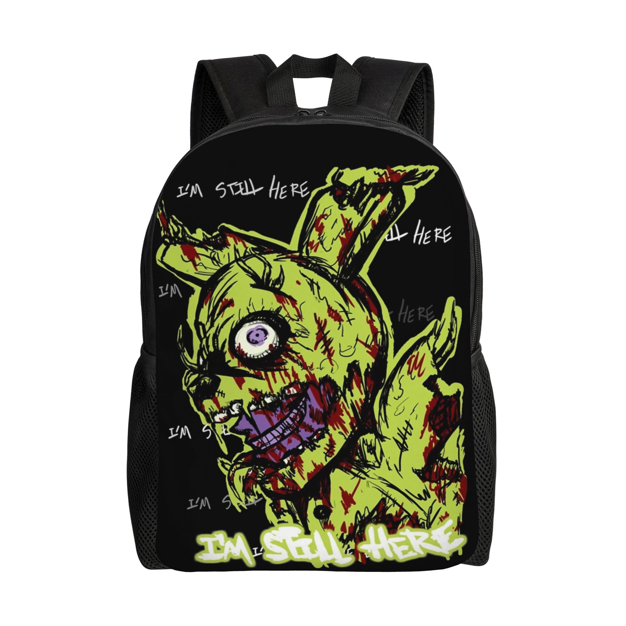 Springtrapped FNAF でフレディのバックパック少年少女ポリエステルアウトドアスタイルバックパック大型かわいいスクールバッグリュックサック