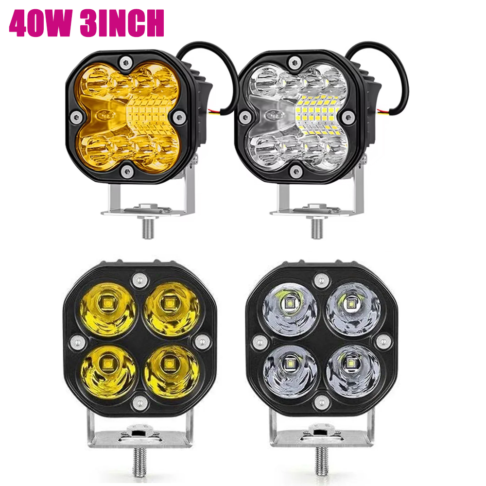 3 インチ LED ワークスポットライト 12V 24V ポッドライトオートバイ用ヘッドライトフラッド Led バーフォグランプ車のトラック 4x4 オフロード ATV