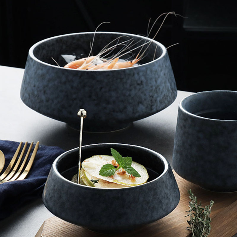 KINGLANG 固体のように見えるストーングレー色のセラミックボウルデザイン磁器ボウル卸売カップドロップシッピング