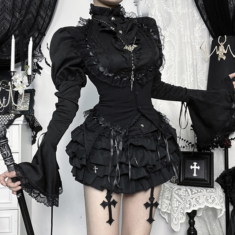 ONE TO WAN ヴィンテージホルターレーストリムコルセットトップ女性のためのハロウィンゴシック衣装ノースリーブ背中の開いたクロップドトップスコートハロウィン