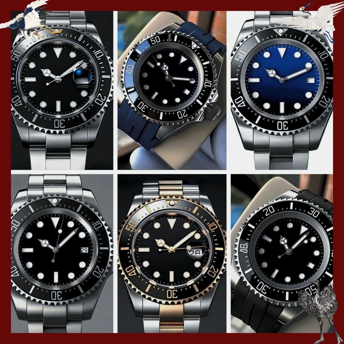 A1212 ストア メンズ 自動巻き スポーツウォッチ ステンレススチール ケース オールブラック デザイン 44mm