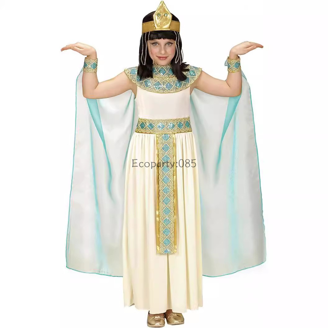 古代エジプトエジプトのファラオクレオパトラプリンセスコスチューム子供のためのハロウィン仮装パーティー衣装女の子のため