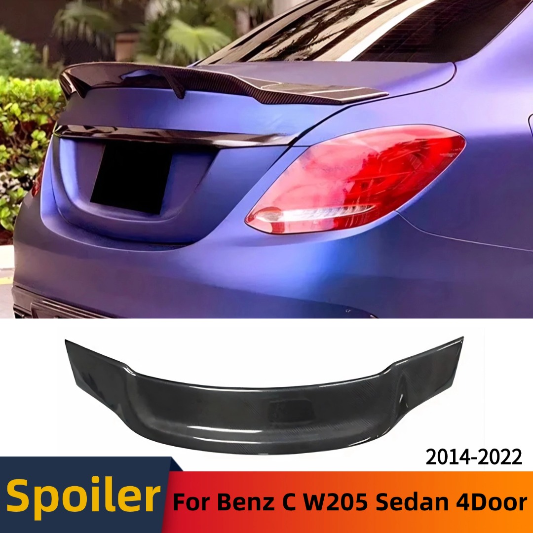 メルセデスベンツ C クラス W205 4 ドア C180 C200 C250 C300 C450 C43 セダン 2014-2022 リアスポイラーウイングスプリッターチューニングボディキット