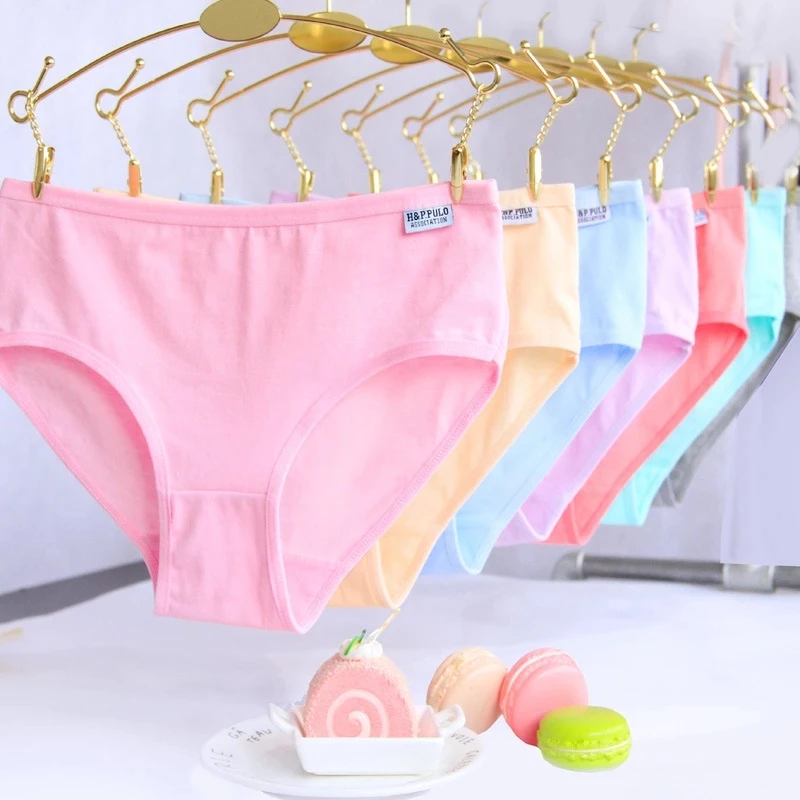 7 パック綿パンティー女性のためのソフト通気性ソリッドブリーフ毎日の下着快適