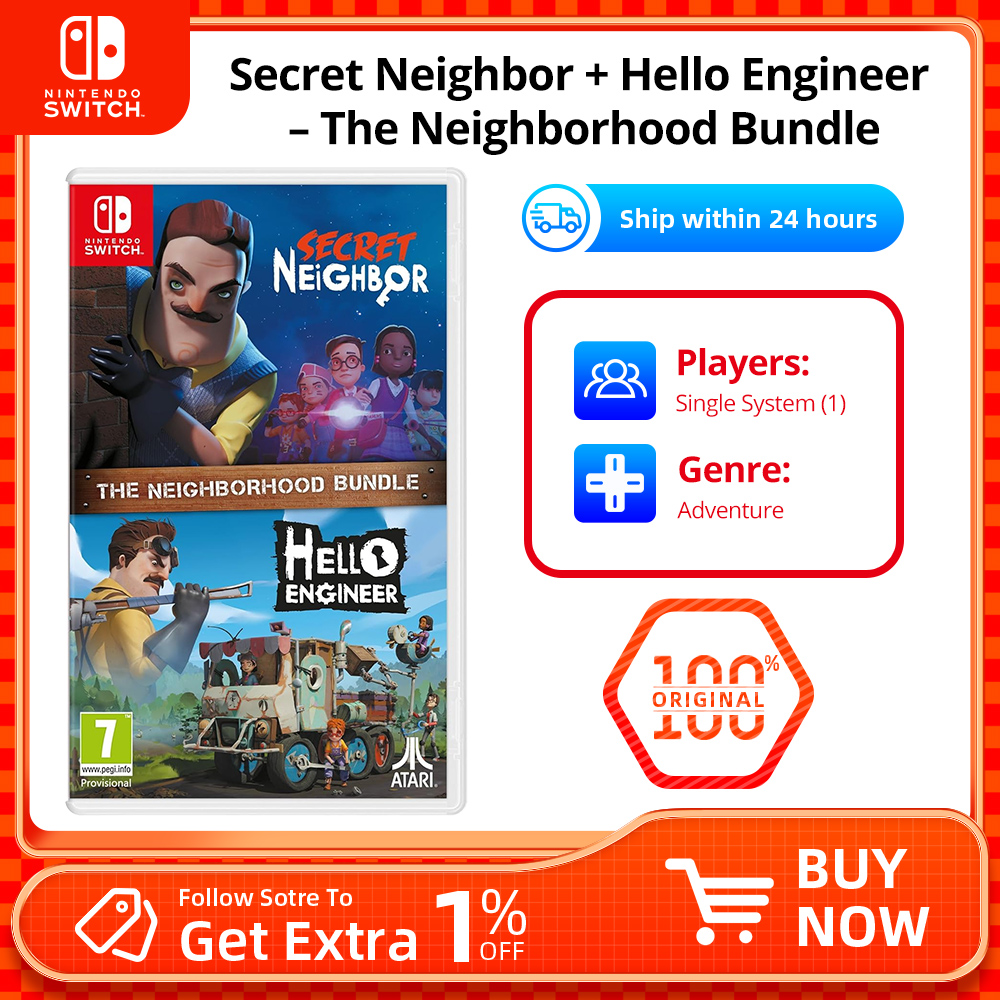 Secret Neighbor Hello Engineer – The Neighborhood バンドル Nintendo Switch ゲーム セール 100% 新しいオリジナル物理ゲーム カード
