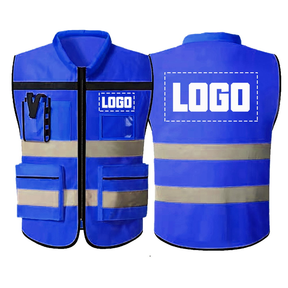 Hi Vis 作業ベスト建設現場作業服ベスト作業服カスタムロゴ会社労働者の制服
