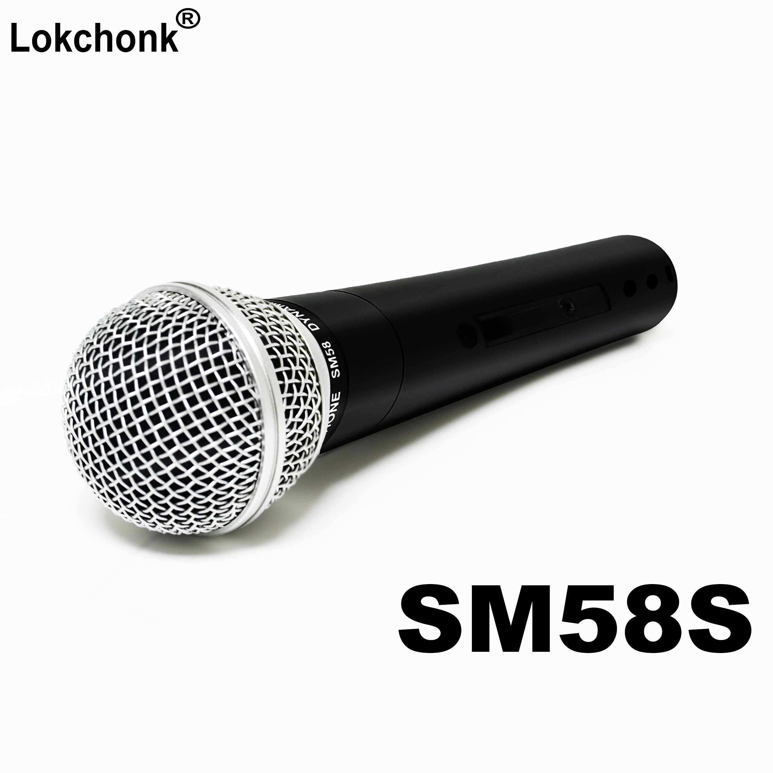 Lokchonk ダイナミック ボーカル マイク ハンドヘルド カーディオイド マイク 歌、ステージ、スタジオ、カラオケ用 SM58S