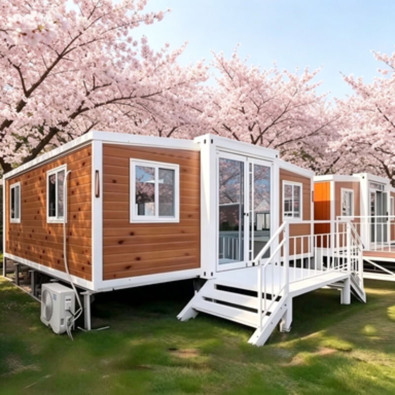Expandable Container House, Prefabricated Steel Tiny Home, 20ft 40ft Folding House for Construction Site Farm Housing