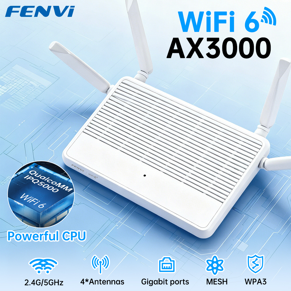 fenvi AX3000 WiFi 6 ルーターデュアルバンド 2.4G 5GHz ギガビットワイヤレスルーター 802.11ax WPA3 ネットワークセキュリティメッシュ