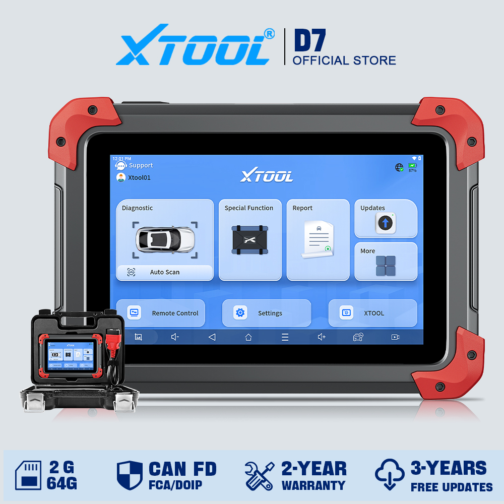 XTOOL D7 すべてのシステム車診断ツール双方向スキャナ ECU コーディング自動車スキャナ 39 サービス FCA 機能を追加