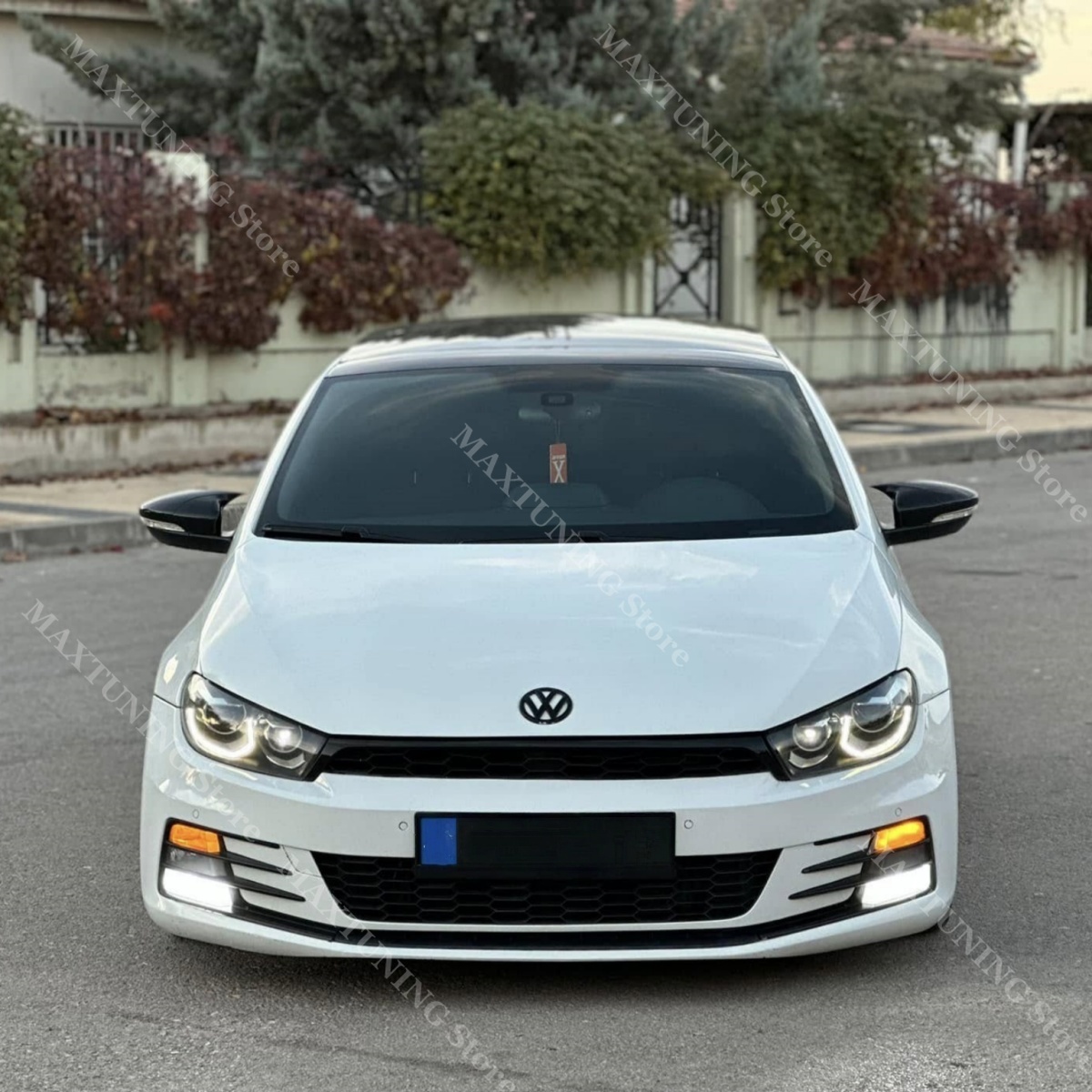 2 個 MP ミラーカバーサイドバックミラーキャップフォルクスワーゲンシロッコ Mk3 MK3.5 R TSI TDI 2008-2017 ボディキットチューニンググロス ABS UV コート