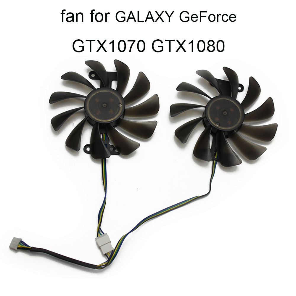 GTX1070Ti GTX1080 VGA 冷却ファン銀河 KFA2 GeForce GTX 1070 1070Ti 1080 P104 2 個 12V 交換用グラフィックスカードファン新しい