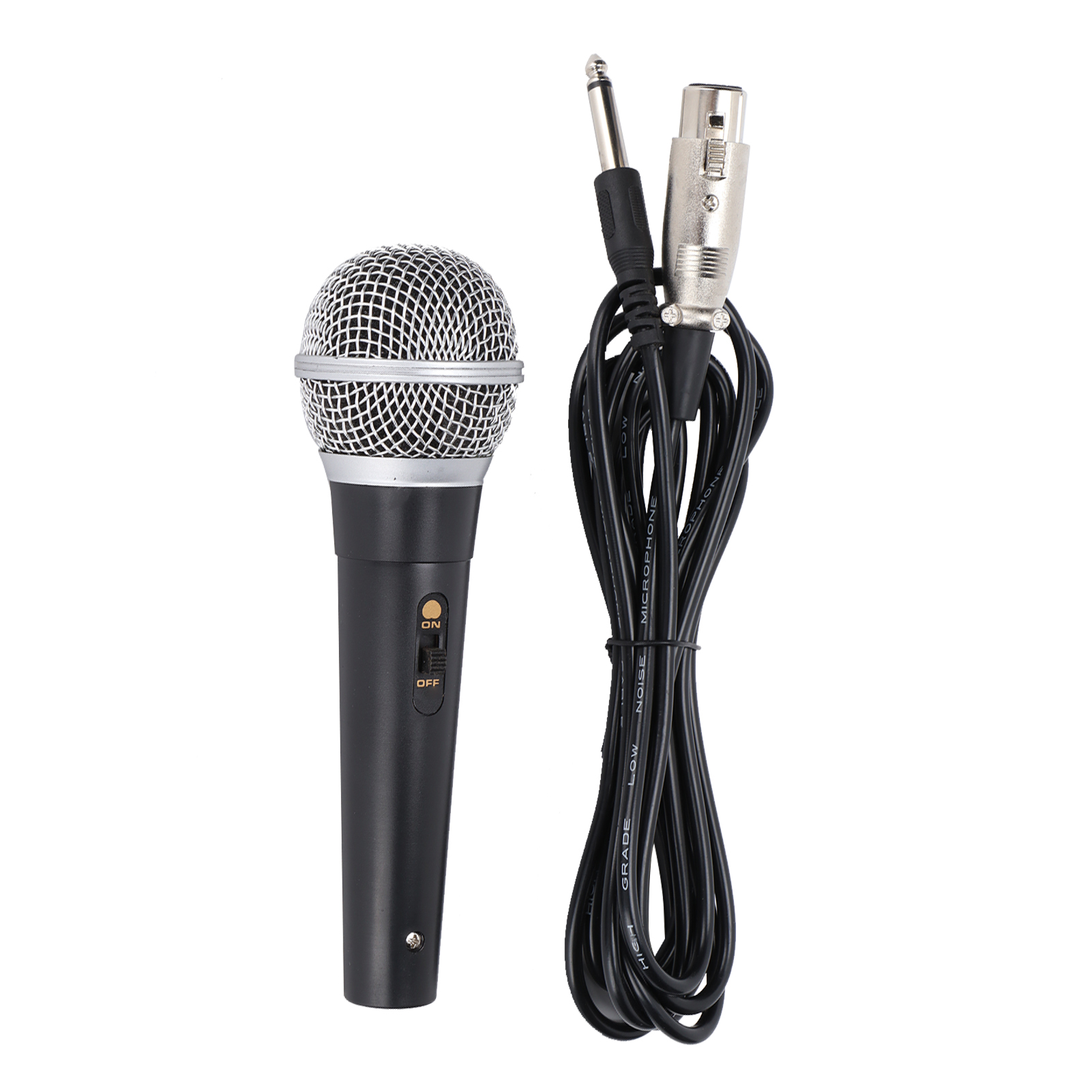 XLRマイク、XLR-1/4インチケーブルオーディオ接続付きハンドヘルドマイク、ステージカラオケの歌と録音に最適