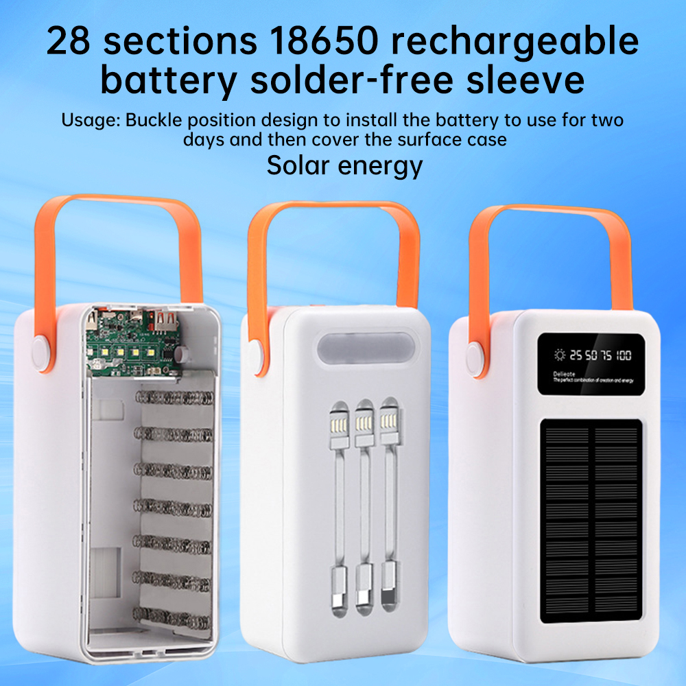 DIY 28*18650 バッテリーケースデジタルバッテリー収納ボックス 22.5 ワット急速充電器パワーバンクハウジング溶接無料電源シェル