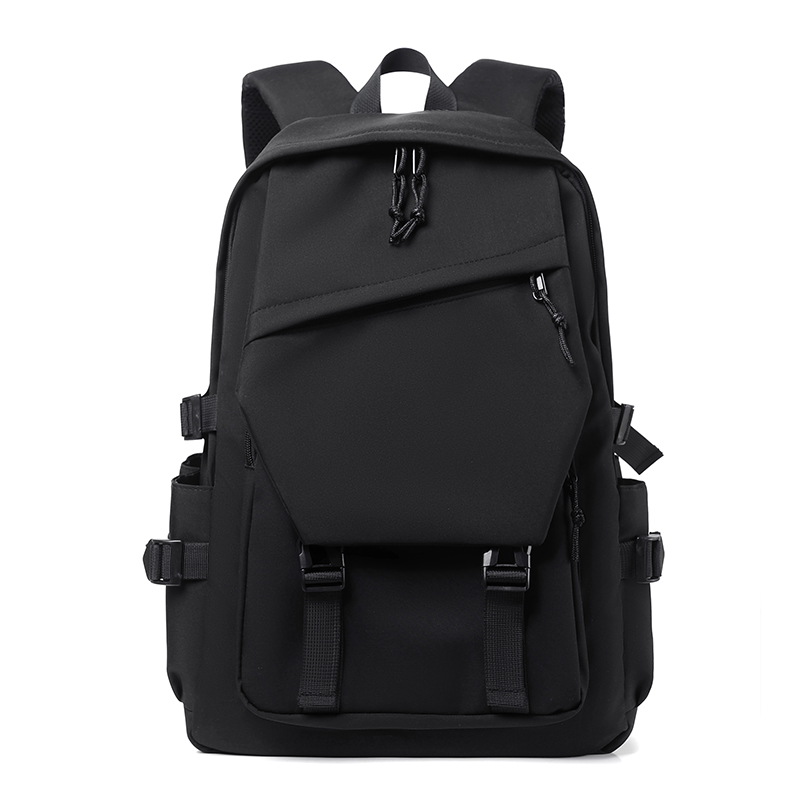 1 15 インチポリエステル防水ソリッドカラーシンプルなメンズバックパックファッションカップル学生コンピュータバックパック