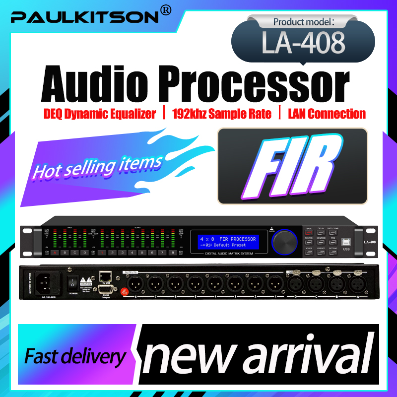 Paulkitson LA シリーズデジタルオーディオプロセッサ 192KHz プロフェッショナルプロセッサオーディオ 64 ビット DSP と Fir スピーカー管理システム