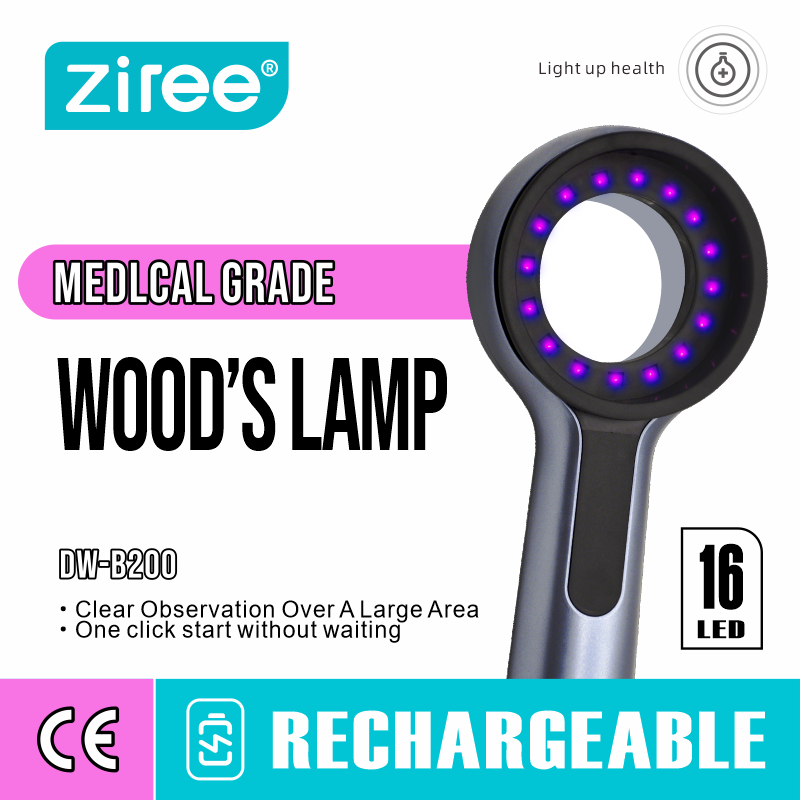 Wood's Lamp スキンアナライザー、家庭用ポータブル UV ライト美容ツール、ニキビ色素オイルを検出