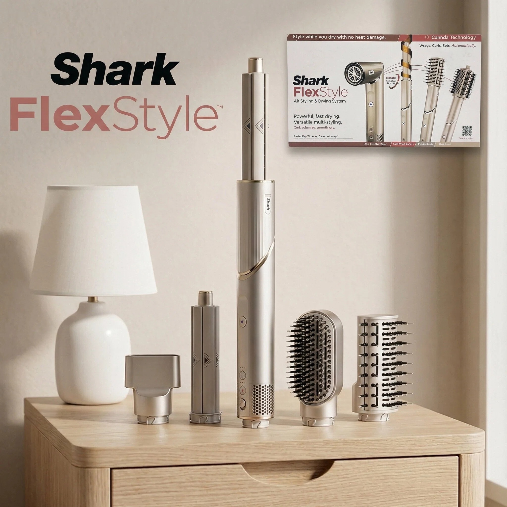 Shark Flexstyle HD430 マイナスイオンヘアドライヤー 5-in-1 多機能自動ヘアカーラー髪高速ヘアドライヤー