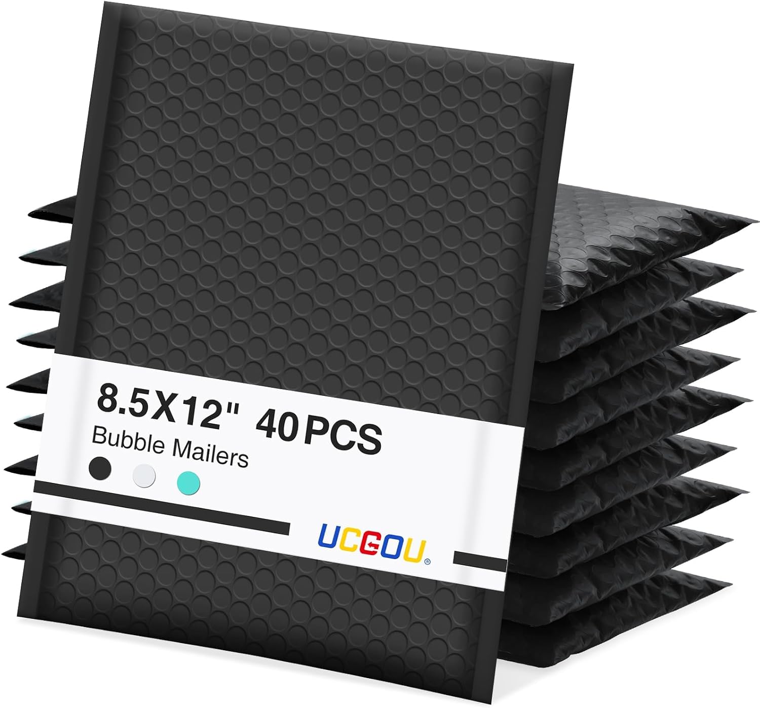 8.5x12インチ バブルメーラー 40枚パック、発送用パッド入り封筒、強力な粘着剤付き自己密封式、ジュエリーや化粧品用の防水包装袋