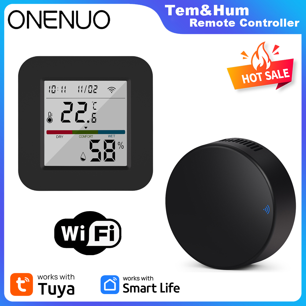 Tuya スマートユニバーサル IR リモコン温度湿度センサー付きエアコンテレビ AC スクリーン付き/なし