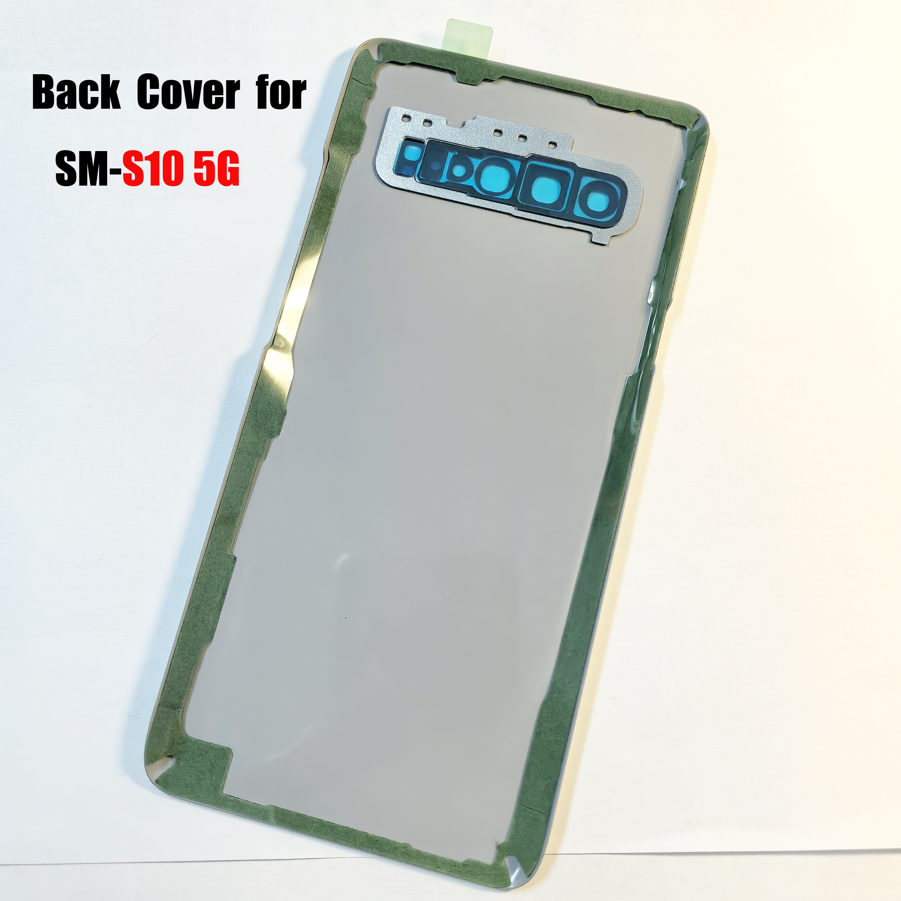 高品質の新しい交換部品バックカバーケース SAM-S10 5 グラムバッテリーハウジングバッテリーカバーガラス背面バックカバーガラスパネル