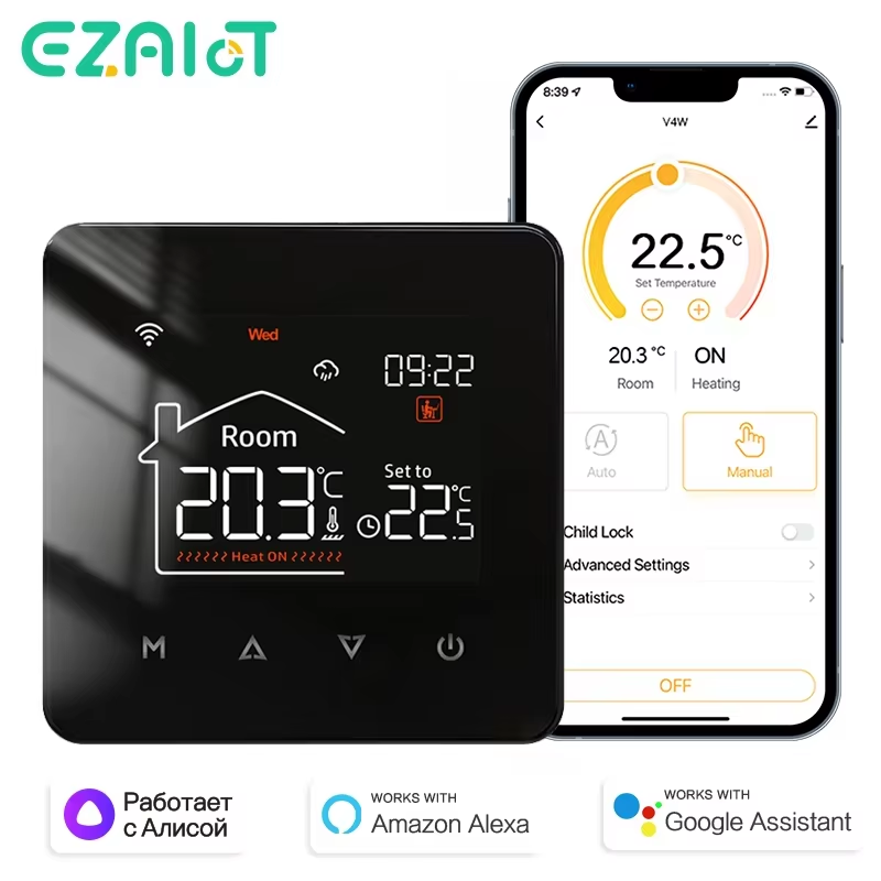 Tuya スマートホームサーモスタット水電気暖かい床暖房ガスボイラー WiFi 温度リモコン Google Alexa 付き